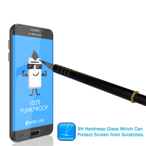 Galaxy Note 7 Clear Screen Protector, Punkcase Glass SHIELD  0.33mm Thick 9H Tempered Glass (Color in image: Silver)