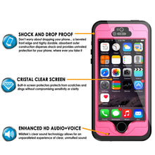 Cargar imagen en el visor de la galería, iPhone 5S/5 Waterproof Case, PunkCase StudStar Pink Case Water/Shock/Dirt Proof | Lifetime Warranty (Color in image: light blue)
