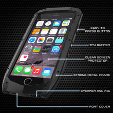 Cargar imagen en el visor de la galería, iPhone 6s/6 Case, Punkcase Metallic PRO Black Series Cover W/ Attached Screen Protector | Touch-ID (Color in image: Gold)
