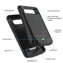Cargar imagen en el visor de la galería, Galaxy S8 PLUS Battery Case, Punkcase 5500mAH Charger Case W/ Screen Protector | Integrated Kickstand &amp; USB Port | IntelSwitch [Black] (Color in image: Red)
