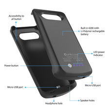 Cargar imagen en el visor de la galería, Galaxy Note 5 Battery Case, Punkcase 5000mAH Charger Case W/ Screen Protector | IntelSwitch [Black] (Color in image: Rose Gold)
