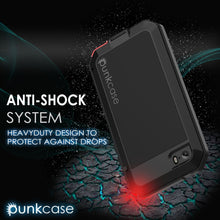 Cargar imagen en el visor de la galería, iPhone SE/5/5s Case, Punkcase® METALLIC Series BLACK w/ TEMPERED GLASS | Aluminum Frame (Color in image: Silver)

