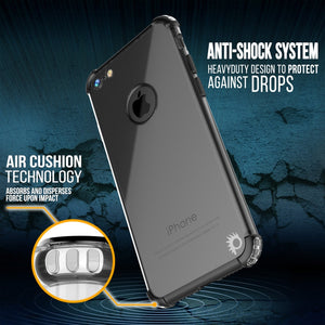 iPhone 8 Case, Punkcase [BLAZE SERIES] Protective Cover W/ PunkShield Screen Protector [Shockproof] [Slim Fit] for Apple iPhone [Black] (Color in image: Red)