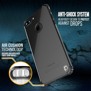 iPhone 7 PLUS Case, Punkcase [BLAZE SERIES] Protective Cover W/ PunkShield Screen Protector [Shockproof] [Slim Fit] for Apple iPhone 7 PLUS [Black] (Color in image: Silver)