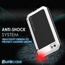 Cargar imagen en el visor de la galería, iPhone SE/5/5s Case, Punkcase® METALLIC Series WHITE w/ TEMPERED GLASS | Aluminum Frame (Color in image: Silver)
