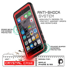 Cargar imagen en el visor de la galería, iPhone 6/6S Waterproof Case, PUNKcase CRYSTAL Red W/ Attached Screen Protector  | Warranty (Color in image: light green)
