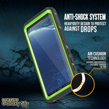 Cargar imagen en el visor de la galería, Galaxy S8 PLUS Waterproof Case, Punkcase [Extreme Series] [Slim Fit] [IP68 Certified] [Shockproof] [Snowproof] [Dirproof] Armor Cover W/ Built In Screen Protector for Samsung Galaxy S8+ [Green] (Color in image: Black)
