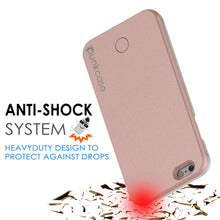 Load image into Gallery viewer, iPhone 6+/6S+ Plus Punkcase LED Light Case Light Illuminated Case, ROSE GOLD  W/  Battery Power Bank (Color in image: black)
