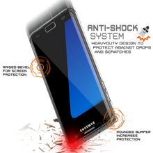 Cargar imagen en el visor de la galería, S7 Edge Case Punkcase® LUCID 2.0 Crystal Black Series w/ PUNK SHIELD Screen Protector | Ultra Fit (Color in image: light blue)
