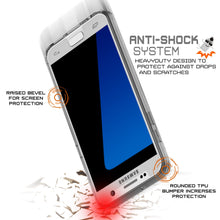 Cargar imagen en el visor de la galería, S7 Case Punkcase® LUCID 2.0 Crystal Black Series w/ PUNK SHIELD Glass Screen Protector | Ultra Fit (Color in image: light blue)
