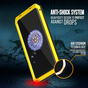 Galaxy S9 Plus Metal Case, Heavy Duty Military Grade Rugged Armor Cover [shock proof] Hybrid Full Body Hard Aluminum & TPU Design [non slip] W/ Prime Drop Protection for Samsung Galaxy S9 Plus [Neon] 