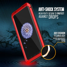Cargar imagen en el visor de la galería, Galaxy S9 Metal Case, Heavy Duty Military Grade Rugged Armor Cover [shock proof] Hybrid Full Body Hard Aluminum &amp; TPU Design [non slip] W/ Prime Drop Protection for Samsung Galaxy S9 [Red] 
