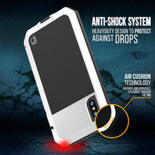 Cargar imagen en el visor de la galería, iPhone X Metal Case, Heavy Duty Military Grade Rugged White Armor Cover [shock proof] Hybrid Full Body Hard Aluminum &amp; TPU Design (Color in image: Gold)
