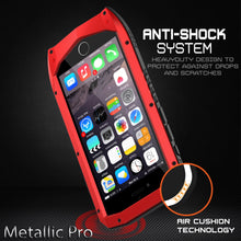 Cargar imagen en el visor de la galería, iPhone 6s/6 Case, Punkcase Metallic PRO Red Series Cover W/ Attached Screen Protector | Touch-ID (Color in image: Silver)
