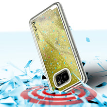Load image into Gallery viewer, S7 Edge Case, Punkcase [Liquid GOLD Series] Protective Dual Layer Floating Glitter Cover with lots of Bling &amp; Sparkle + PunkShield Screen Protector (Color in image: teal)
