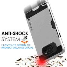 Cargar imagen en el visor de la galería, Galaxy Note 5 Case PunkCase SLOT Silver Series Slim Armor Soft Cover Case w/ Tempered Glass (Color in image: Grey)
