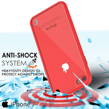 Cargar imagen en el visor de la galería, iPhone SE (4.7&quot;) Case [MASK Series] [RED] Full Body Hybrid Dual Layer TPU Cover W/ protective Tempered Glass Screen Protector 
