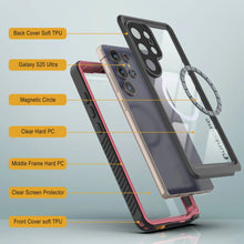 Cargar imagen en el visor de la galería, Productos Funda impermeable para Galaxy S25 Ultra, Punkcase [Extreme Mag Series] Armor Cover con protector de pantalla incorporado [rosa]
