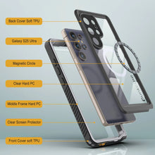 Cargar imagen en el visor de la galería, Funda impermeable para Galaxy S25 Ultra, Punkcase [Extreme Mag Series] Armor Cover con protector de pantalla incorporado [blanco]
