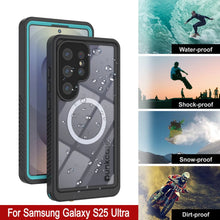 Cargar imagen en el visor de la galería, Funda impermeable para Galaxy S25 Ultra, Punkcase [Extreme Mag Series] Armor Cover con protector de pantalla incorporado [verde azulado]
