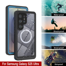 Cargar imagen en el visor de la galería, Funda impermeable para Galaxy S25 Ultra, Punkcase [Extreme Mag Series] Armor Cover con protector de pantalla incorporado [azul]
