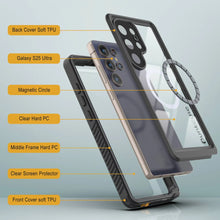 Cargar imagen en el visor de la galería, Funda impermeable para Galaxy S25 Ultra, Punkcase [Extreme Mag Series] Armor Cover con protector de pantalla incorporado [gris]
