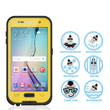 Cargar imagen en el visor de la galería, Galaxy S6 Waterproof Case Punkcase SpikeStar Yellow Water/Shock/Dirt/Snow Proof | Lifetime Warranty (Color in image: black)
