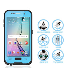 Load image into Gallery viewer, Galaxy S6 Waterproof Case, Punkcase SpikeStar Light Blue Water/Shock/Dirt Proof | Lifetime Warranty (Color in image: black)
