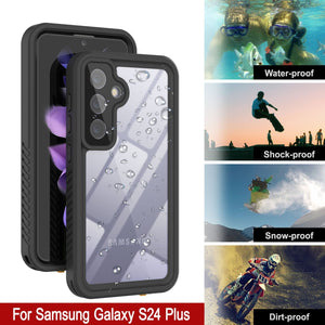 Galaxy S24+ Plus a prueba de agua y golpes [Serie Extrema] con protector de pantalla (negro)