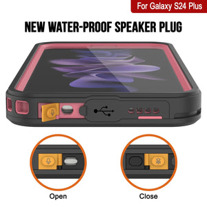Galaxy S24+ Plus Resistente al agua / a los golpes / a la nieve [Serie Extrema] Funda protectora de pantalla delgada [rosa]
