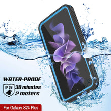 Cargar imagen en el visor de la galería, Samsung Galaxy S24+ Plus a prueba de agua, golpes, nieve y suciedad [Serie Extrema] Funda delgada [Azul Claro].
