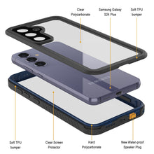 Cargar imagen en el visor de la galería, Galaxy S24+ Plus resistente al agua ya los golpes [Serie Extrema], con protector de pantalla [Azul Marino].
