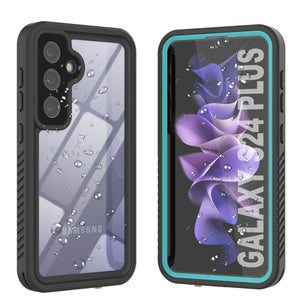 Galaxy S24+ Plus Estuche Protector de Pantalla a Prueba de Agua/ Golpes/ Nieve [Serie Extrema] [Turquesa]