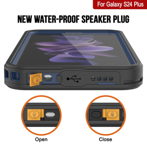 Galaxy S24+ Plus resistente al agua ya los golpes [Serie Extrema], con protector de pantalla [Azul Marino].