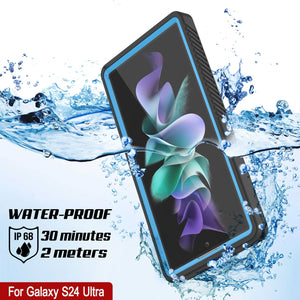 Galaxy S24 Ultra resistente al agua / a los golpes / a la nieve / a la suciedad [Serie Extrema] Funda delgada [Azul claro]