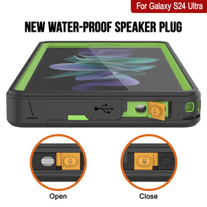 Galaxy S24 Ultra a prueba de agua/impactos [Serie Extrema] Funda Protectora de Pantalla [Verde Claro]