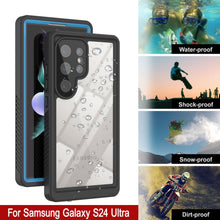 Load image into Gallery viewer, Galaxy S24 Ultra resistente al agua / a los golpes / a la nieve / a la suciedad [Serie Extrema] Funda delgada [Azul claro]
