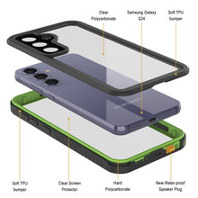 Cargar imagen en el visor de la galería, Galaxy S24 a prueba de agua y golpes [Serie Extreme] Protector de pantalla y funda [Verde claro]
