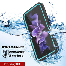 Cargar imagen en el visor de la galería, Galaxy S24 Resistente al agua / Golpes / a prueba de nieve [Serie Extrema] Funda protectora de pantalla [Turquesa]
