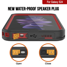 Cargar imagen en el visor de la galería, Galaxy S24 Resistente al agua/ a los golpes/ a la nieve [Serie Extreme] Funda protectora delgada con protector de pantalla [Rojo]
