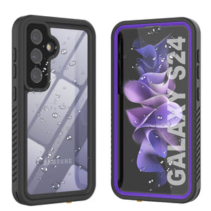 Galaxy S24 a prueba de agua / golpes [Serie Extreme] Funda protectora fina de pantalla [Púrpura]