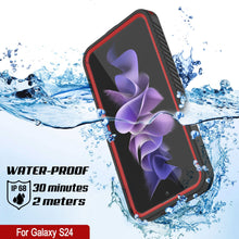 Cargar imagen en el visor de la galería, Galaxy S24 Resistente al agua/ a los golpes/ a la nieve [Serie Extreme] Funda protectora delgada con protector de pantalla [Rojo]
