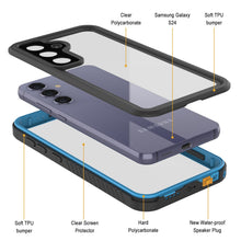 Cargar imagen en el visor de la galería, Funda delgada de la serie Extreme a prueba de agua, golpes, nieve y suciedad para Galaxy S24 [Azul Claro]

