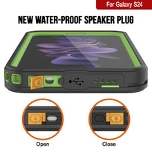 Cargar imagen en el visor de la galería, Galaxy S24 a prueba de agua y golpes [Serie Extreme] Protector de pantalla y funda [Verde claro]
