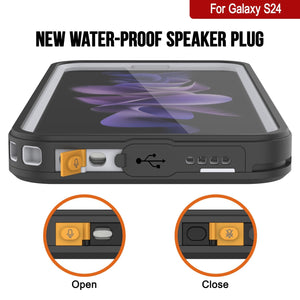 Galaxy S24 a prueba de agua / golpes / nieve / suciedad [Serie Extreme] Funda fina Punkcase [Blanca]