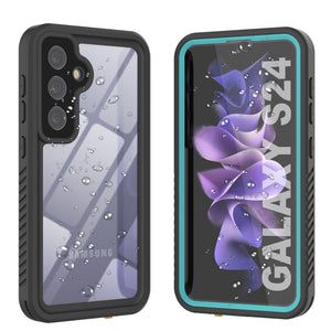 Galaxy S24 Resistente al agua / Golpes / a prueba de nieve [Serie Extrema] Funda protectora de pantalla [Turquesa]