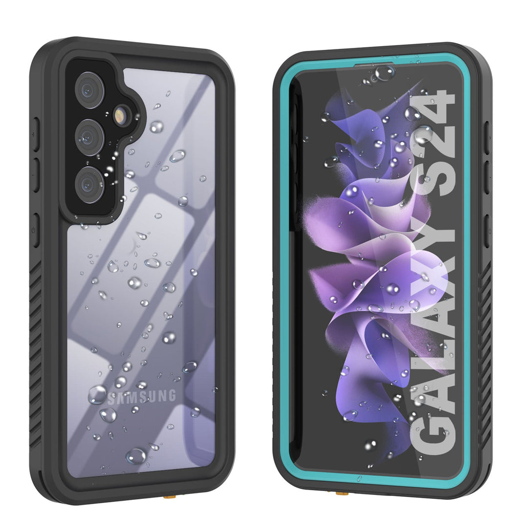 Galaxy S24 Resistente al agua / Golpes / a prueba de nieve [Serie Extrema] Funda protectora de pantalla [Turquesa]
