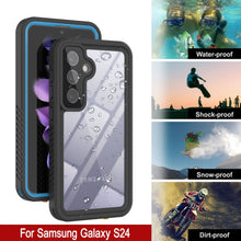 Cargar imagen en el visor de la galería, Funda delgada de la serie Extreme a prueba de agua, golpes, nieve y suciedad para Galaxy S24 [Azul Claro]
