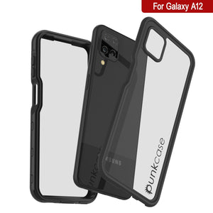 Funda resistente al agua Galaxy A12 PunkCase StudStar Black delgada 6,6 pies a prueba de agua IP68 a prueba de golpes/nieve.
