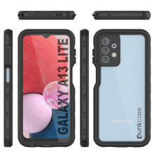 Cargar imagen en el visor de la galería, Estuche sumergible Galaxy A13 Lite PunkCase StudStar negro delgado resistente al agua de 6.6 pies de profundidad IP68 a prueba de golpes/nieve.

